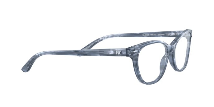 Eyeglasses Ralph Lauren RL 6204 (5876) color shiny striped blue shape butterfly lenses demo lens