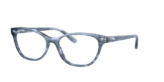 Eyeglasses Ralph Lauren RL 6204 (5876) color shiny striped blue shape butterfly lenses demo lens