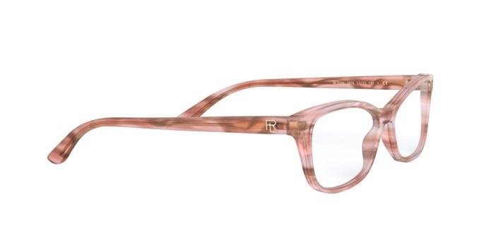 Brillen Ralph Lauren RL 6205 (5878) farbe stripped pink form schmetterling gläser demo lens