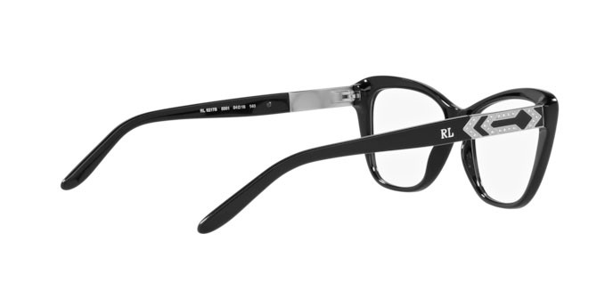 Eyeglasses Ralph Lauren RL 6217B (5001) color shiny black shape butterfly lenses demo lens