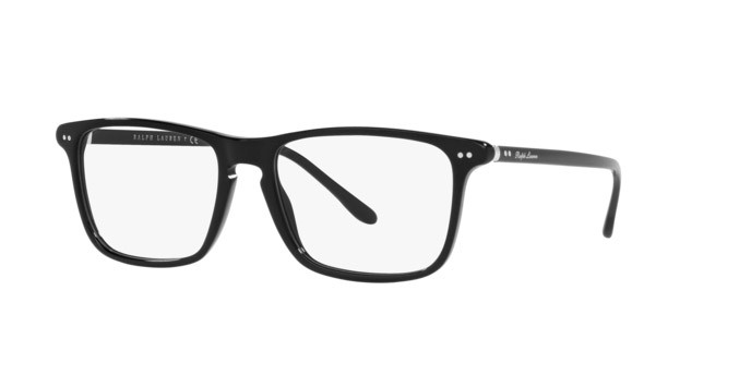 Brillen Ralph Lauren RL 6220 (5001) farbe shiny black form rechteckig gläser demo lens