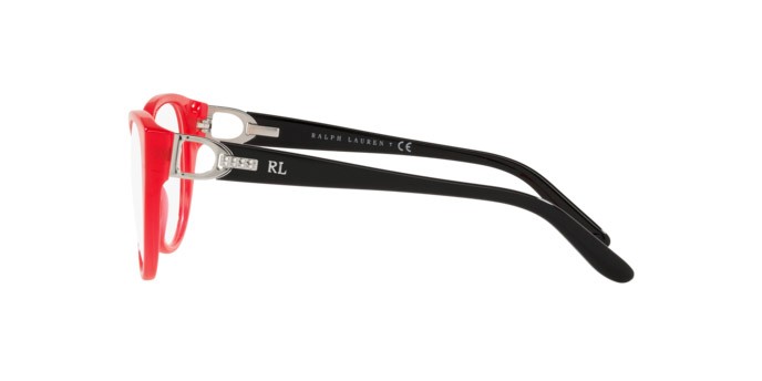 Occhiali da vista Ralph Lauren RL 6223B (5535) colore shiny opal poppy red forma cat eye lenti demo lens