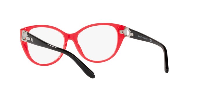 Occhiali da vista Ralph Lauren RL 6223B (5535) colore shiny opal poppy red forma cat eye lenti demo lens