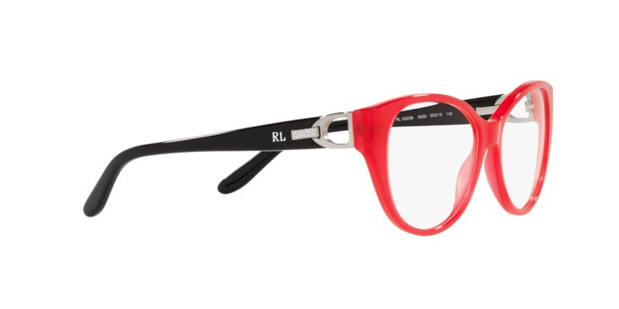 Occhiali da vista Ralph Lauren RL 6223B (5535) colore shiny opal poppy red forma cat eye lenti demo lens