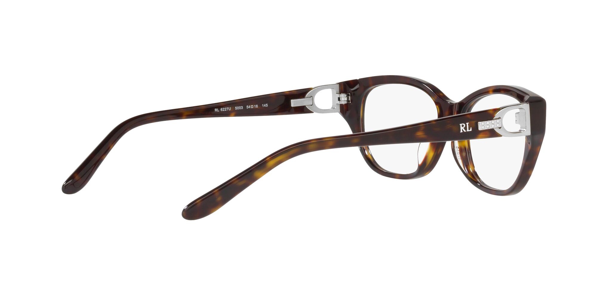 Eyeglasses Ralph Lauren RL 6227U (5003) color havana scuro lucido shape oval lenses lente demo