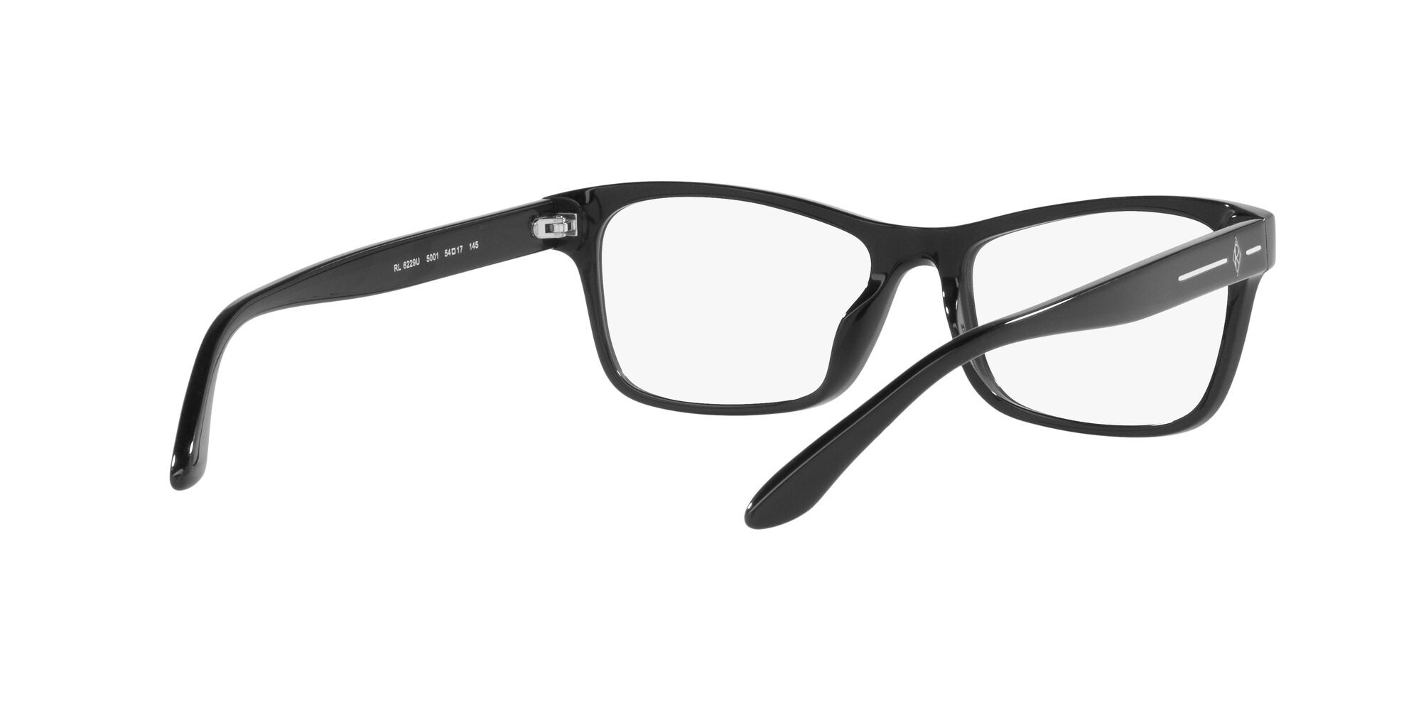 Brillen Ralph Lauren RL 6229U (5001) farbe nero lucido form quadratisch gläser lente demo