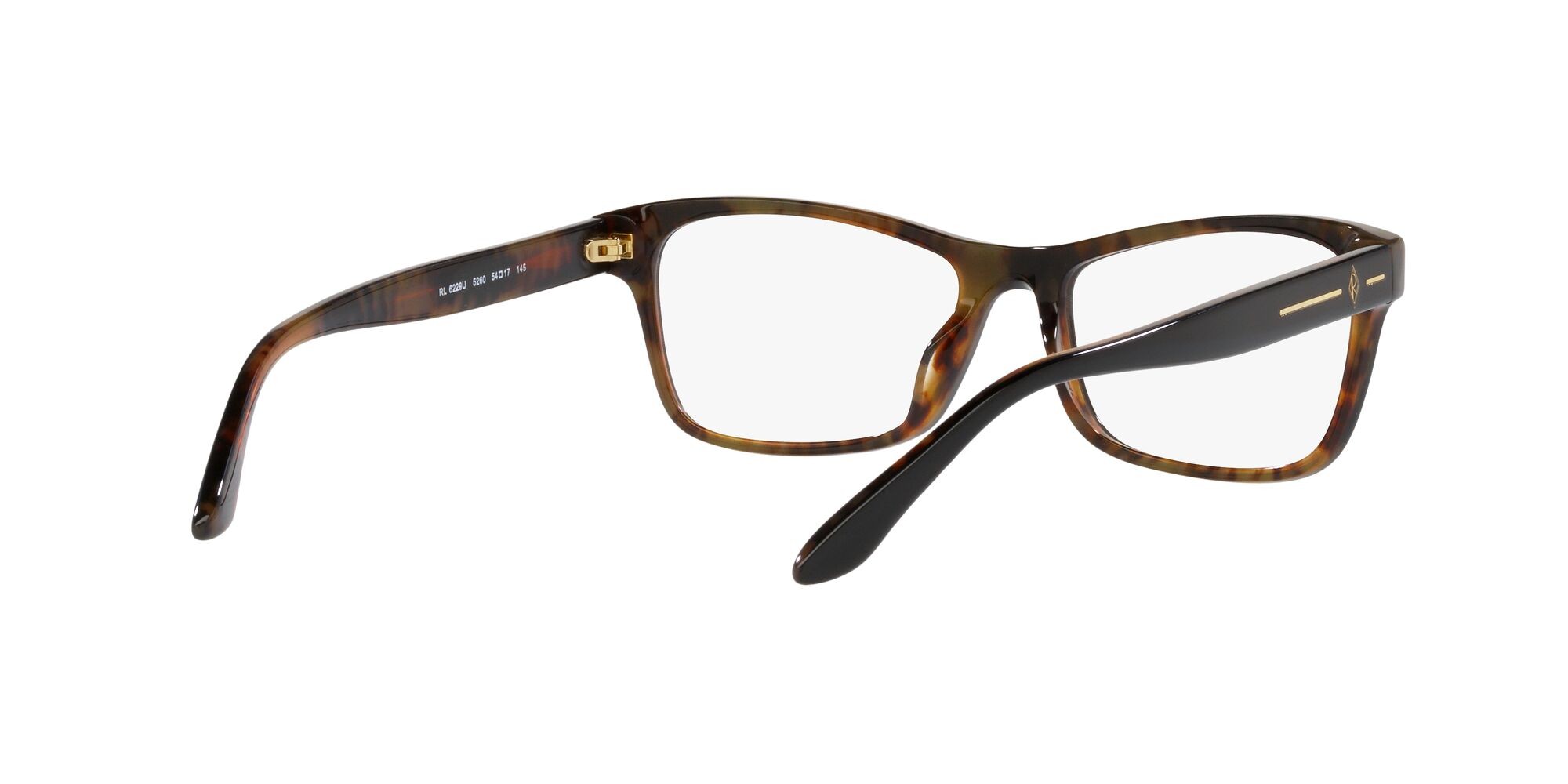 Brillen Ralph Lauren RL 6229U (5260) farbe nero brillante su jerry havana form quadratisch gläser lente demo