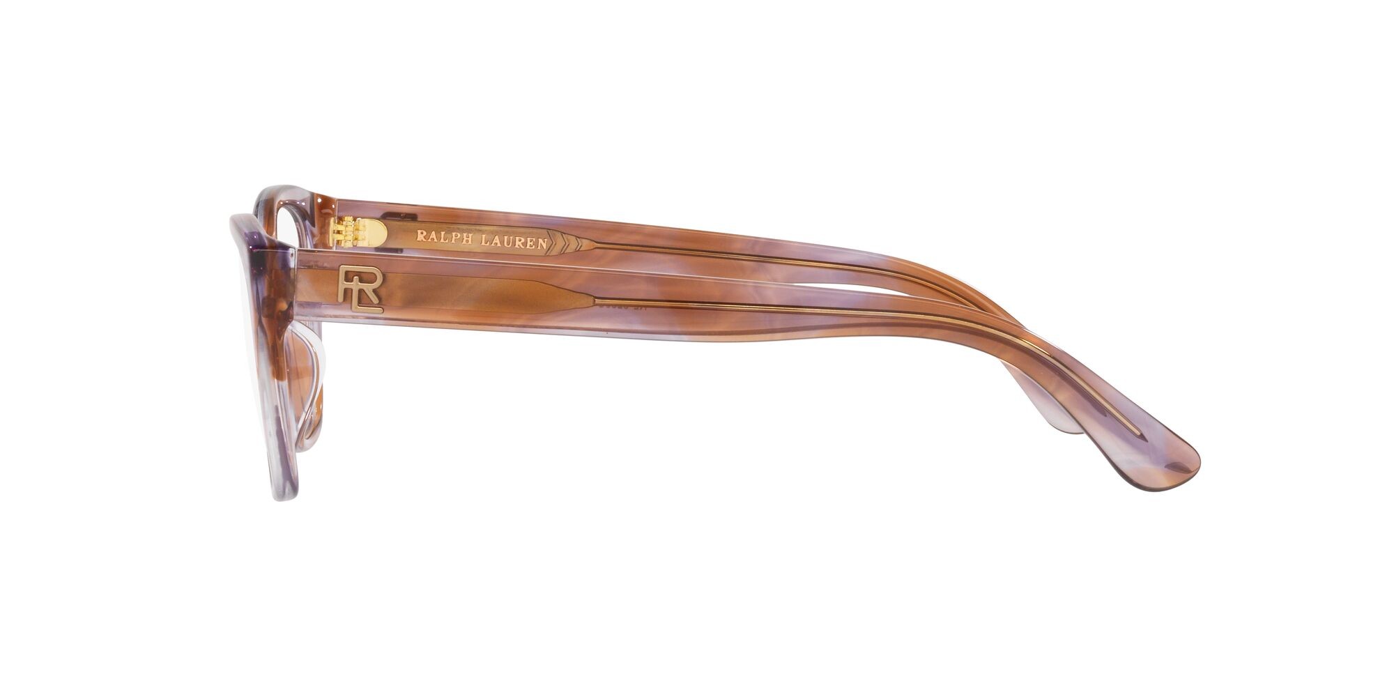 Eyeglasses Ralph Lauren RL 6230U (6031) color shiny violet brown havana shape rectangle lenses lente demo