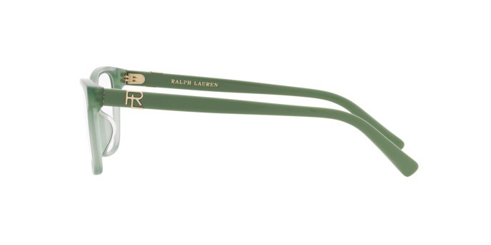 Eyeglasses Ralph Lauren RL 6233U (6049) color verde opale shape butterfly lenses lente demo
