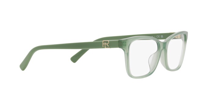 Eyeglasses Ralph Lauren RL 6233U (6049) color verde opale shape butterfly lenses lente demo