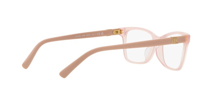 Eyeglasses Ralph Lauren RL 6233U (6053) color rosa opale shape butterfly lenses lente demo