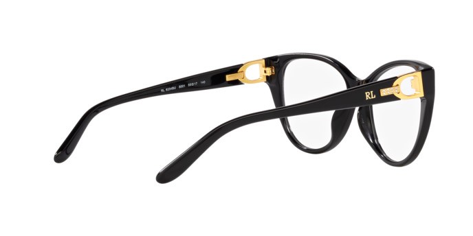 Occhiali da vista Ralph Lauren RL 6234BU (5001) colore nero forma cat eye lenti lente demo