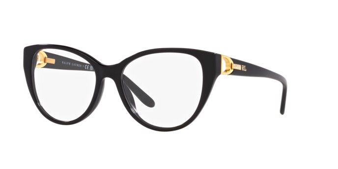 Occhiali da vista Ralph Lauren RL 6234BU (5001) colore nero forma cat eye lenti lente demo