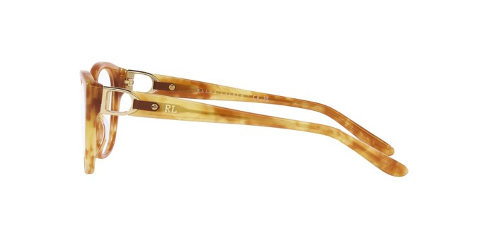 Eyeglasses Ralph Lauren RL 6235QU (6083) color havana chiaro shape cat eye lenses lente demo