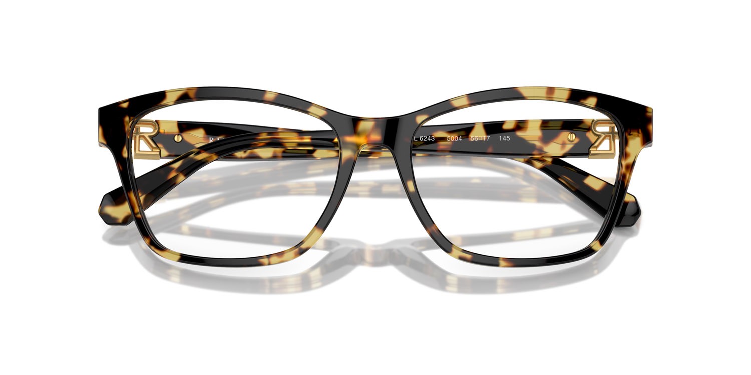 Occhiali da vista Ralph Lauren RL 6243 (5004) colore havana effetto maculato forma cat eye lenti lente demo