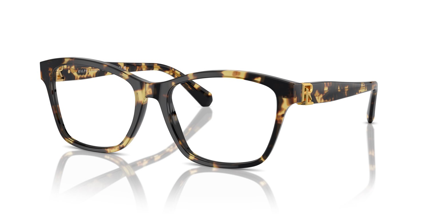 Occhiali da vista Ralph Lauren RL 6243 (5004) colore havana effetto maculato forma cat eye lenti lente demo