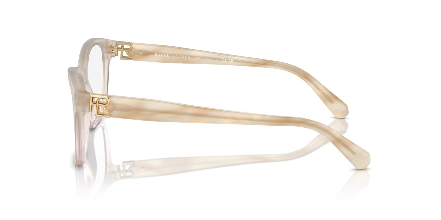 Occhiali da vista Ralph Lauren RL 6243 (6181) colore nude trasparente forma cat eye lenti lente demo