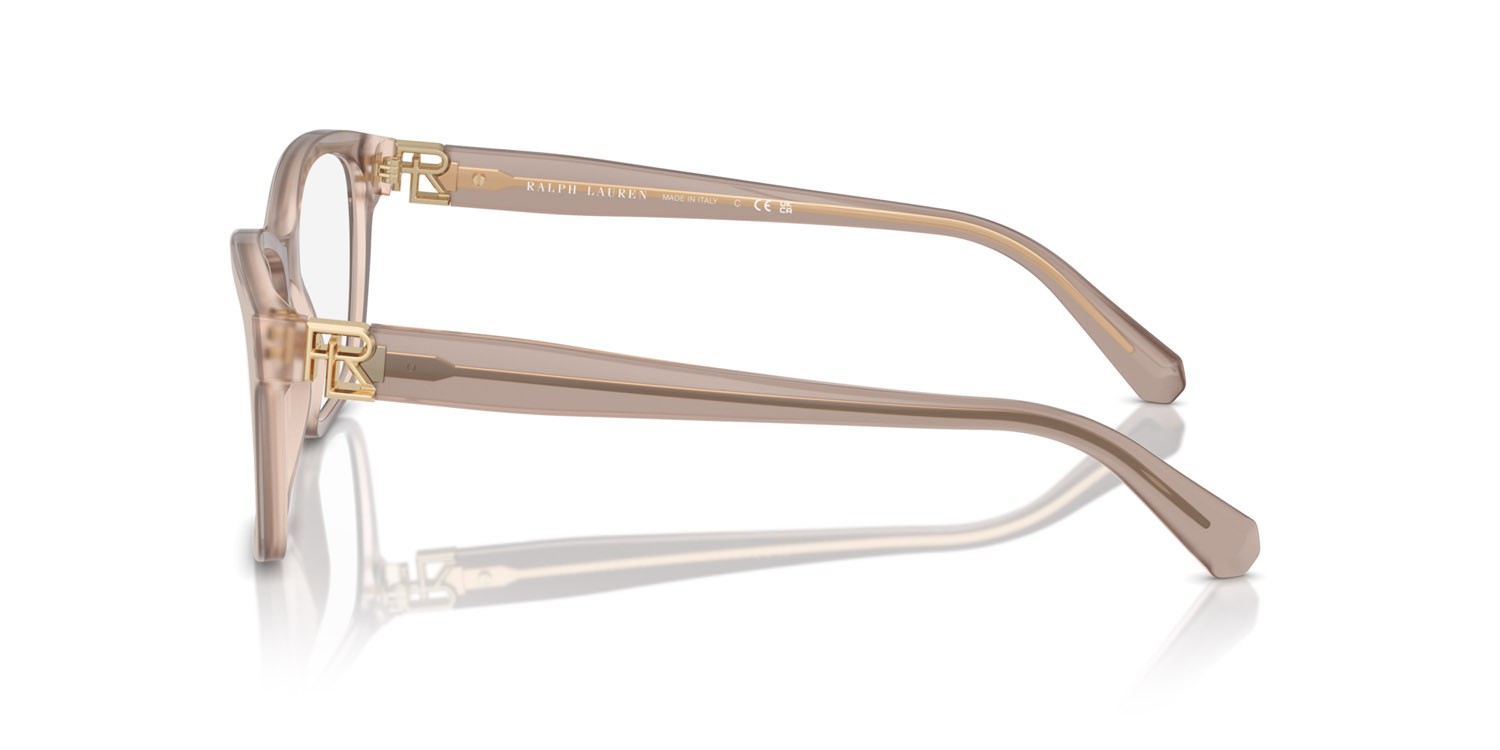 Occhiali da vista Ralph Lauren RL 6243 (6182) colore tortora trasparente forma cat eye lenti lente demo