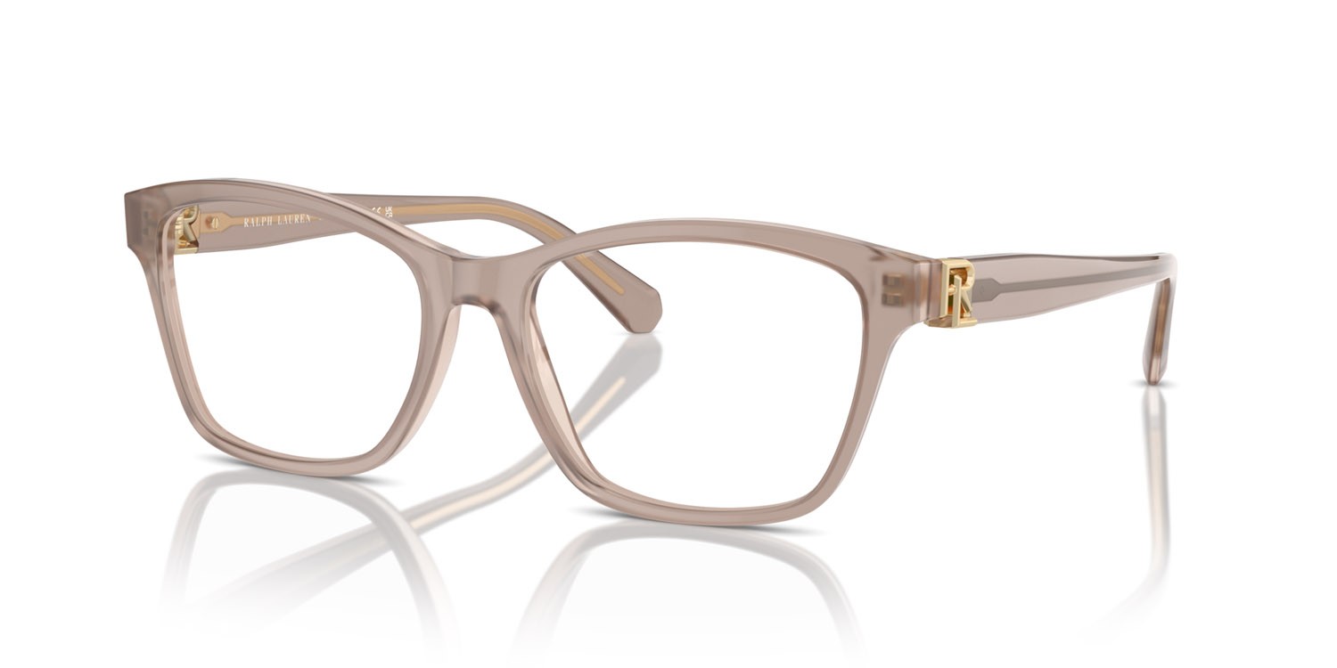 Occhiali da vista Ralph Lauren RL 6243 (6182) colore tortora trasparente forma cat eye lenti lente demo