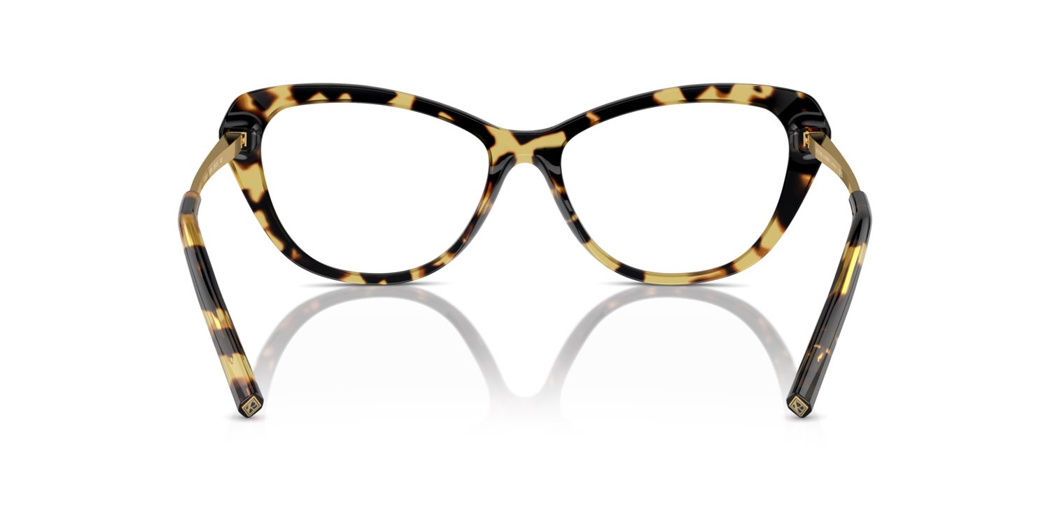 Occhiali da vista Ralph Lauren RL 6245 (5004) colore havana effetto maculato forma cat eye lenti lente demo