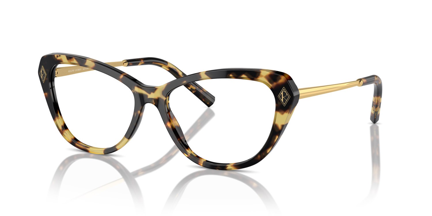 Occhiali da vista Ralph Lauren RL 6245 (5004) colore havana effetto maculato forma cat eye lenti lente demo