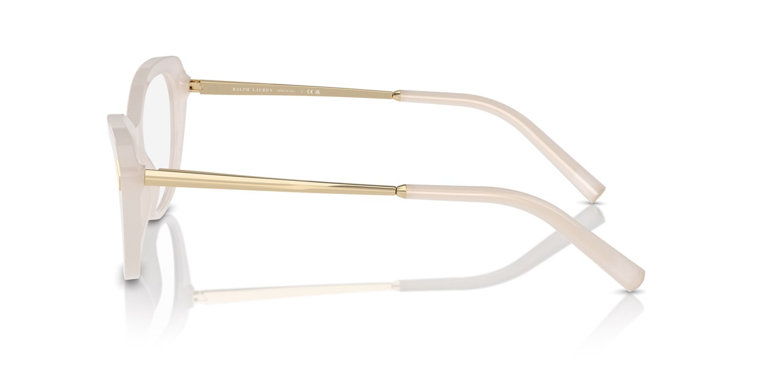 Occhiali da vista Ralph Lauren RL 6245 (6182) colore opaline milky forma cat eye lenti lente demo