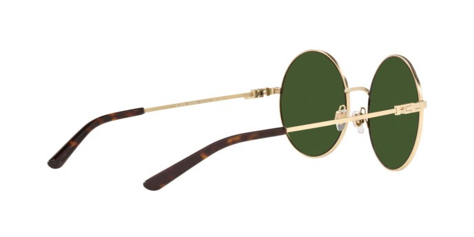 Sonnenbrillen Ralph Lauren RL 7072 (931665) farbe shiny sanded pale gold form rund gläser dark green
