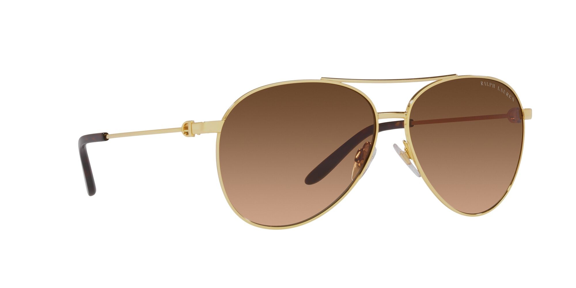 Sonnenbrillen Ralph Lauren RL 7077 (900474) farbe oro lucido form aviator gläser marrone sfumato