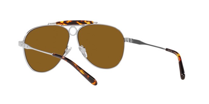Sunglasses Ralph Lauren The Countryman RL 7078 (900133) color argento shape aviator lenses marrone