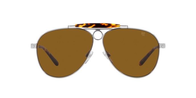 Sunglasses Ralph Lauren The Countryman RL 7078 (900133) color argento shape aviator lenses marrone