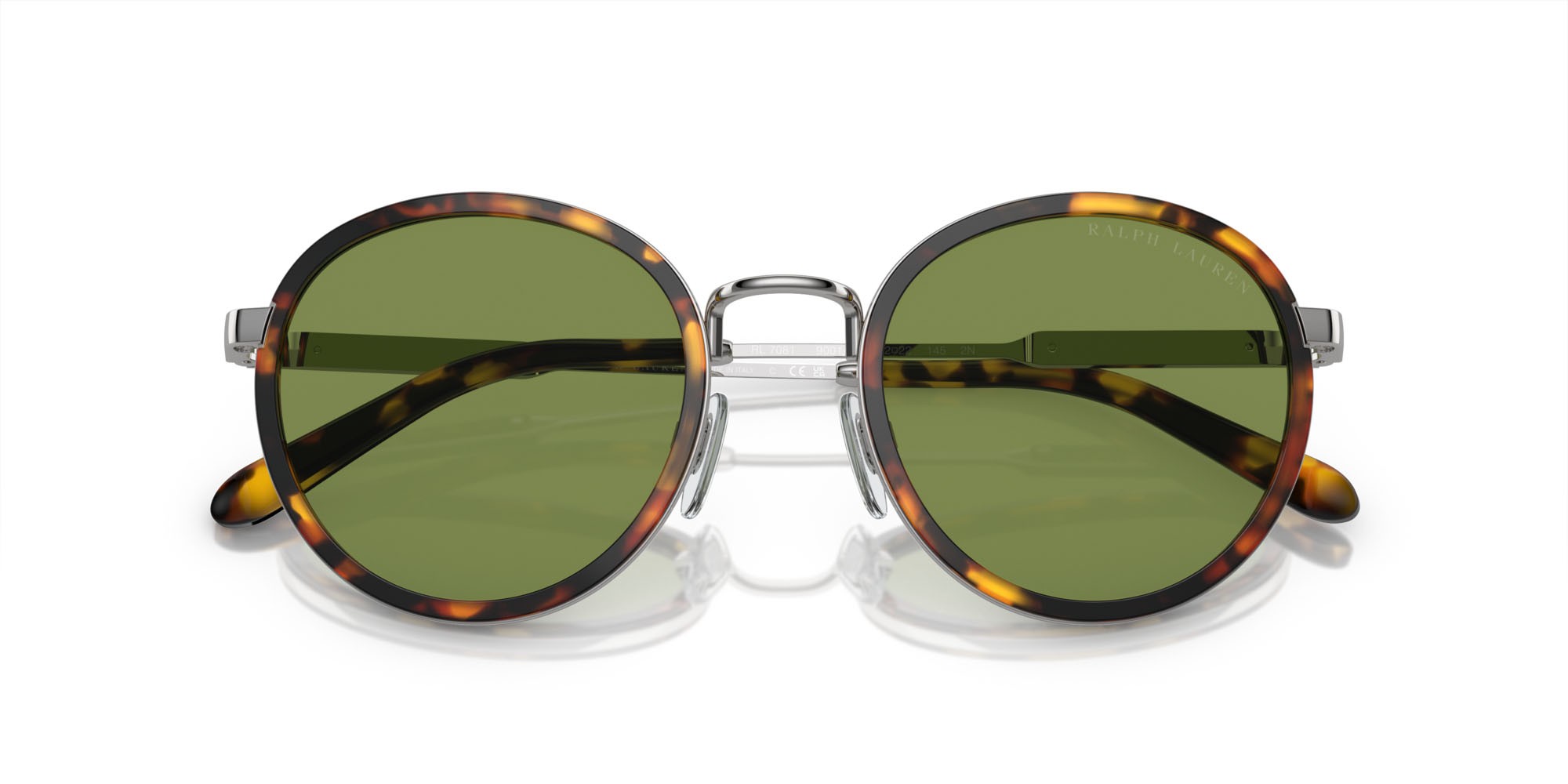 Sonnenbrillen Ralph Lauren The Clubman RL 7081 (90014E) farbe havana anticato form rund gläser verde