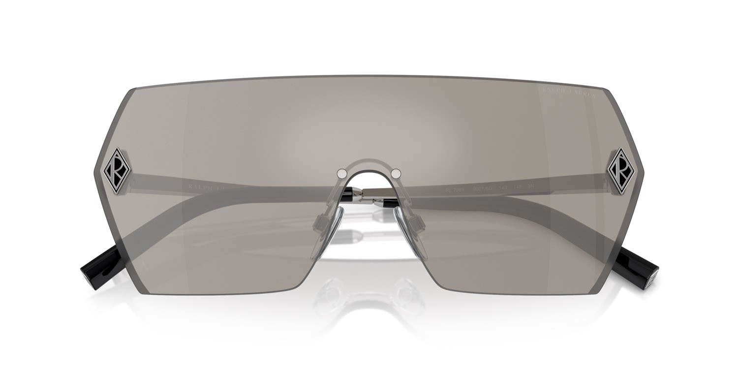Sunglasses Ralph Lauren The Harper RL 7085 (90016G) color grey/silver mirror shape rectangle lenses grey/silver mirror