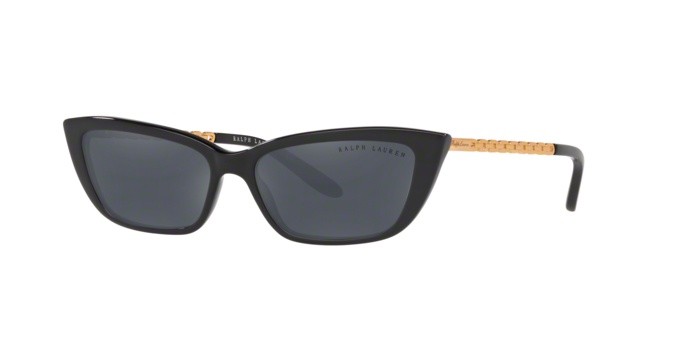 Sonnenbrillen Ralph Lauren RL 8173 (50016G) farbe black form cat-eye gläser mirror black