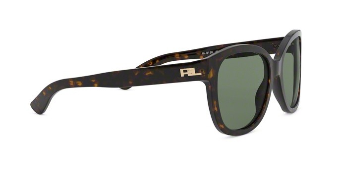 Sonnenbrillen Ralph Lauren RL 8180 (500371) farbe dark havana form quadratisch gläser green