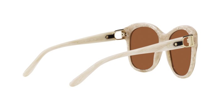 Sonnenbrillen Ralph Lauren RL 8190Q (608473) farbe crema effetto corno form oval gläser marrone chiaro