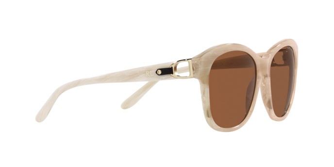Sonnenbrillen Ralph Lauren RL 8190Q (608473) farbe crema effetto corno form oval gläser marrone chiaro