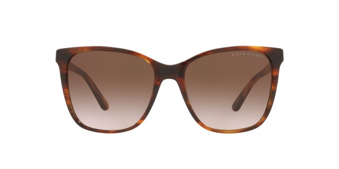 Sunglasses Ralph Lauren RL 8201 (500713) color shiny striped havana shape square lenses gradient brown