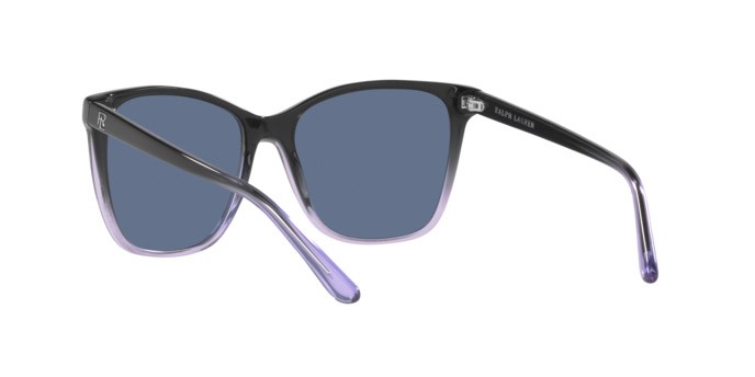 Sunglasses Ralph Lauren RL 8201 (602180) color shiny grad black/ transp blue shape square lenses blue