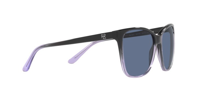 Sunglasses Ralph Lauren RL 8201 (602180) color shiny grad black/ transp blue shape square lenses blue