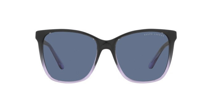 Sunglasses Ralph Lauren RL 8201 (602180) color shiny grad black/ transp blue shape square lenses blue