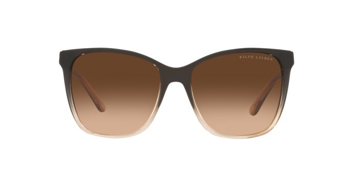 Sunglasses Ralph Lauren RL 8201 (602274) color shiny grad black/transp beige shape square lenses light grad brown