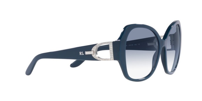 Sonnenbrillen Ralph Lauren RL 8202B (546519) farbe shiny navy blue form schmetterling gläser gradient blue/clear