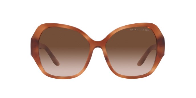Occhiali da sole Ralph Lauren RL 8202B (602013) colore shiny havana homy forma farfalla lenti gradient brown