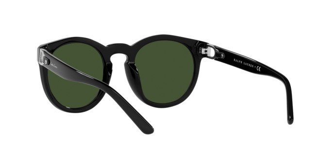 Sunglasses Ralph Lauren RL 8204QU (500171) color shiny black shape pantos lenses dark green