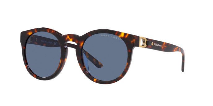 Sonnenbrillen Ralph Lauren RL 8204QU (513480) farbe shiny antique havana form pantos gläser dark blue