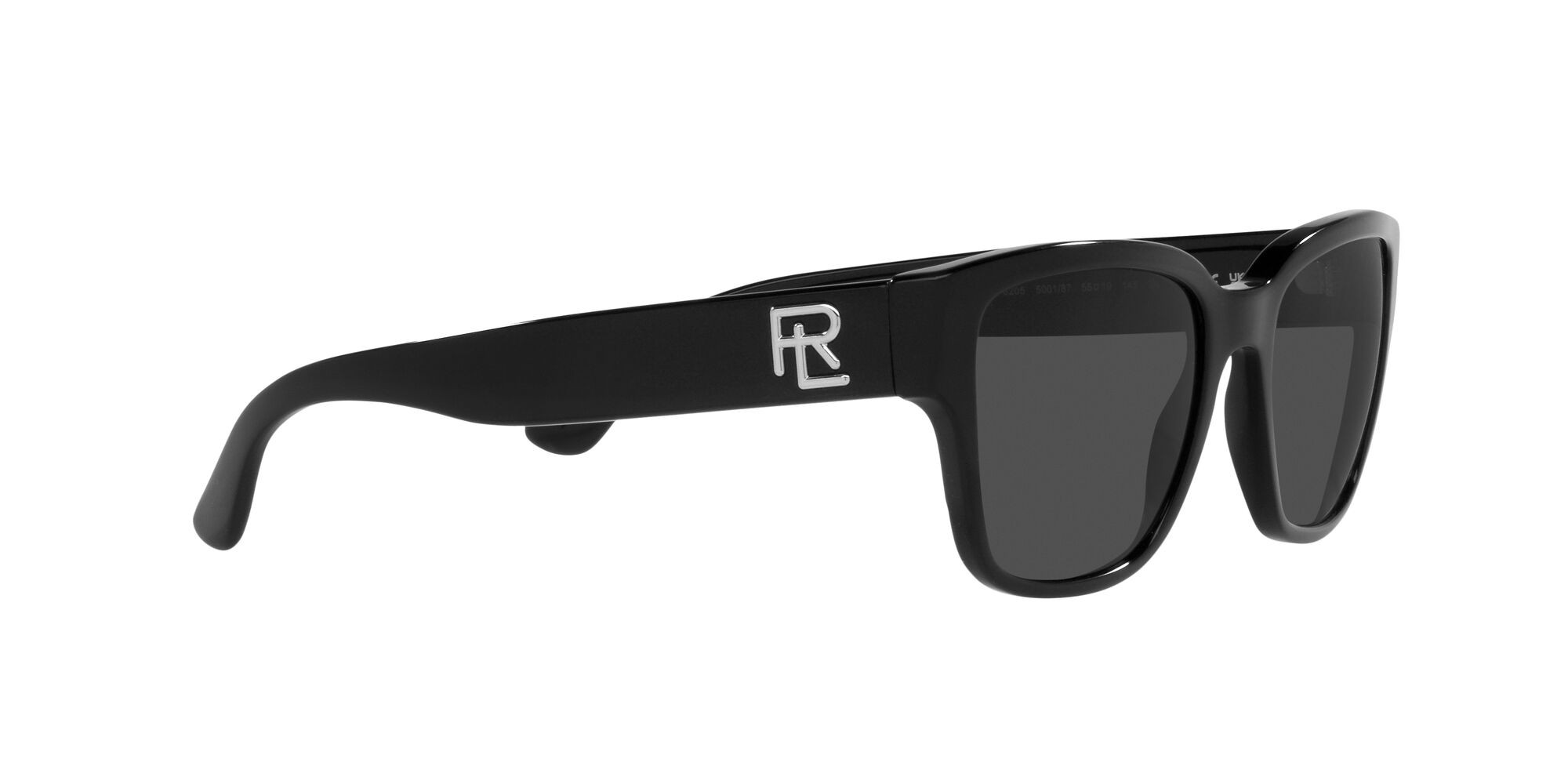 Occhiali da sole Ralph Lauren RL 8205 (500187) colore nero lucido forma quadrato lenti grigio scuro