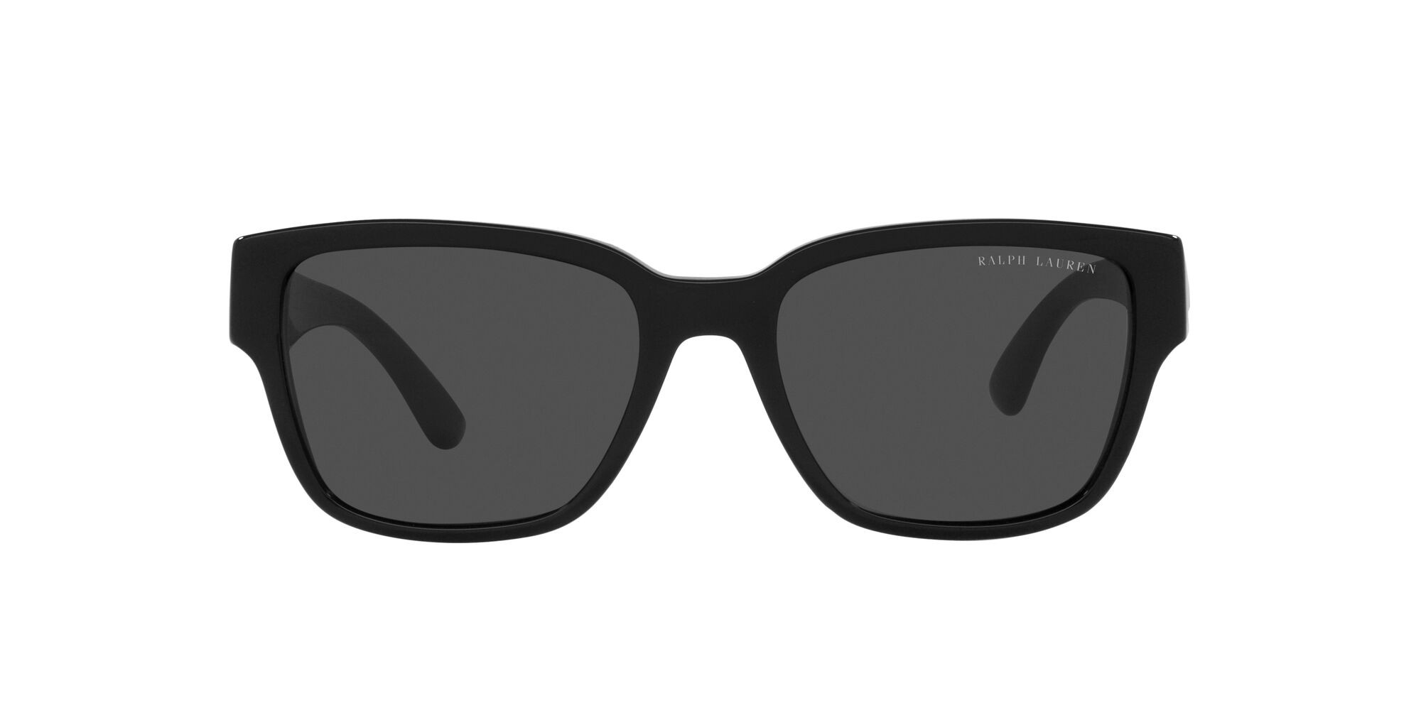 Occhiali da sole Ralph Lauren RL 8205 (500187) colore nero lucido forma quadrato lenti grigio scuro