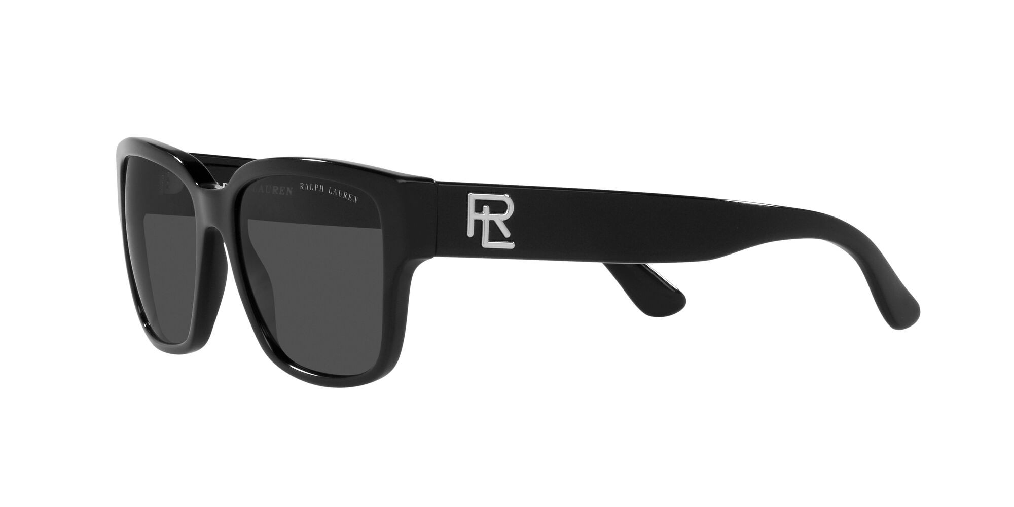 Occhiali da sole Ralph Lauren RL 8205 (500187) colore nero lucido forma quadrato lenti grigio scuro