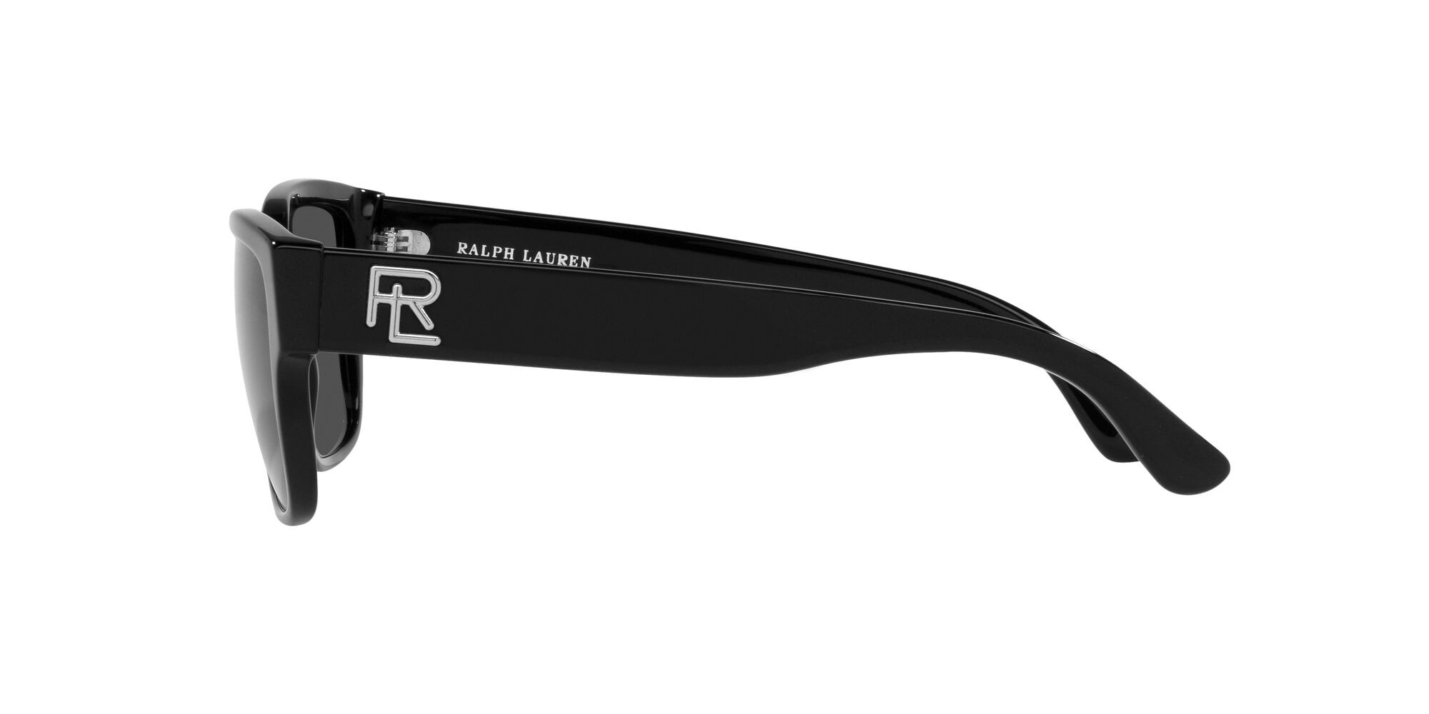 Occhiali da sole Ralph Lauren RL 8205 (500187) colore nero lucido forma quadrato lenti grigio scuro