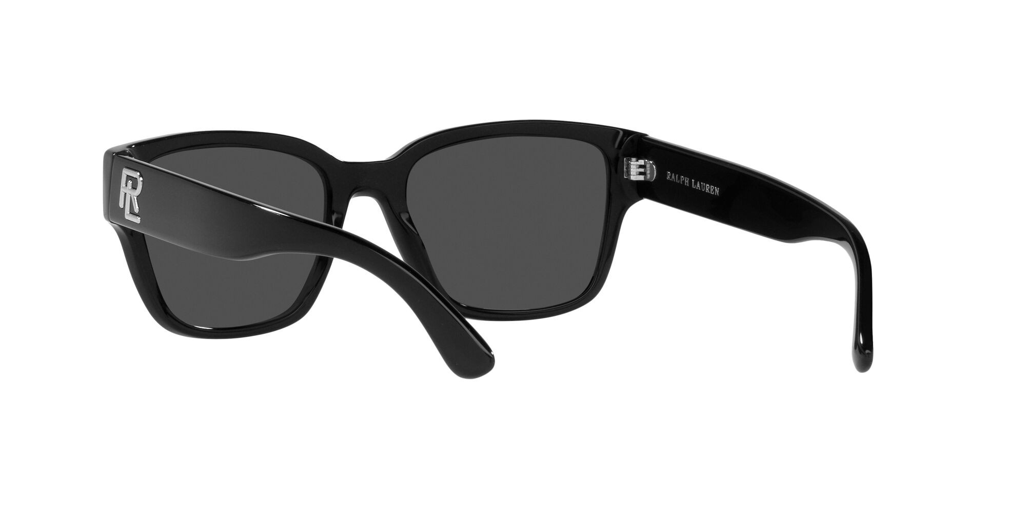 Occhiali da sole Ralph Lauren RL 8205 (500187) colore nero lucido forma quadrato lenti grigio scuro